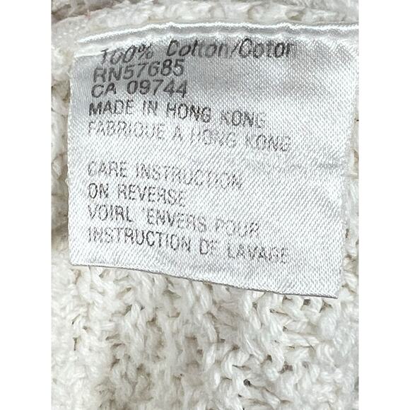 Vintage La Mode Mens Tennis Sweater Cream Waffle Knit V-Neck Small Preppy Argyle - Picture 9 of 11